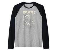 America Faith and Freedom 250 Years Since 1776 4th of July Camiseta Manga Raglan