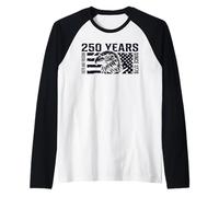 America Faith and Freedom 250 Years Since 1776 4th of July Camiseta Manga Raglan