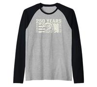 America Faith and Freedom 250 Years Since 1776 4th of July Camiseta Manga Raglan