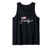 América Familia - Bandera Americana Heritage Word Art Camiseta sin Mangas