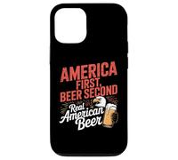 America First Retro Beer Segundo dicho americano 4 de julio Carcasa para iPhone 12/12 Pro