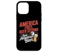 America First Retro Beer Segundo dicho americano 4 de julio Carcasa para iPhone 12 mini