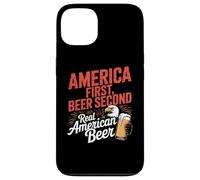 America First Retro Beer Segundo dicho americano 4 de julio Carcasa para iPhone 13