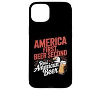 America First Retro Beer Segundo dicho americano 4 de julio Carcasa para iPhone 15 Plus