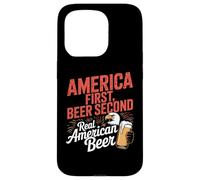 America First Retro Beer Segundo dicho americano 4 de julio Carcasa para iPhone 15 Pro