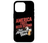 America First Retro Beer Segundo dicho americano 4 de julio Carcasa para iPhone 16 Pro