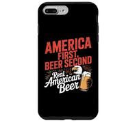 America First Retro Beer Segundo dicho americano 4 de julio Carcasa para iPhone 7 Plus/8 Plus