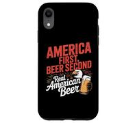 America First Retro Beer Segundo dicho americano 4 de julio Carcasa para iPhone XR