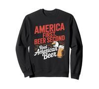 America First Retro Beer Segundo dicho americano 4 de julio Sudadera