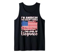America Flag Proud Elegant American Boyfriend Girlfriend Camiseta sin Mangas