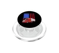 America Flag Trucker Funny Trucking Truck Driver PopSockets PopGrip para MagSafe