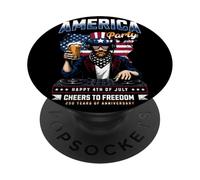 America Happy 250 Día de la Independencia del 4 de Julio PopSockets PopGrip Adhesivo