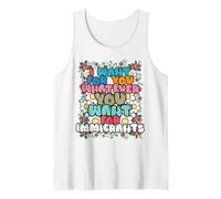 America inmigrante Floral Quiero para ti Anti Racismo Camiseta sin Mangas