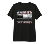 America Love It Or Leave It 4th of July American Flag Camiseta Premium
