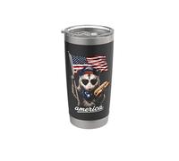 América Meme Opossum 4 de julio Hot Dog Lovers Vaso térmico de acero inoxidable de doble pared