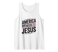 América Necesita Jesús Cristianos Patriotas Camiseta sin Mangas