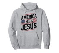 América Necesita Jesús Cristianos Patriotas Sudadera con Capucha