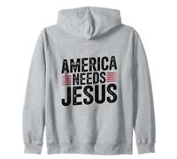 América Necesita Jesús Patriotas Cristianos Sudadera con Capucha