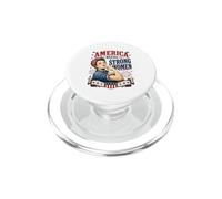 América Necesita un gráfico de empoderamiento patriótico de Mujeres Fuertes PopSockets PopGrip para MagSafe