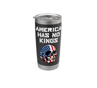 América no tiene reyes democracia bandera de Estados Unidos calavera Vaso térmico de acero inoxidable de doble pared