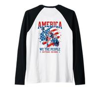 América Nosotros El Pueblo 250 Años Sin Reyes Democracia Libertad Camiseta Manga Raglan