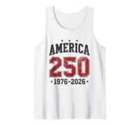 America Patriotic 250 Años 1776 2026 4to Día de la Independencia Camiseta sin Mangas