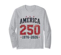 America Patriotic 250 Años 1776 2026 4to Día de la Independencia Manga Larga