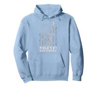 America Pride US Flag Faith Over Fear Christian Bible Prayer Sudadera con Capucha, Unisex para Adultos, Azul Polvoriento, L