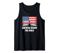 America Reads The Bible - United States Flag Christian Faith Camiseta sin Mangas