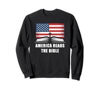 America Reads The Bible - United States Flag Christian Faith Sudadera