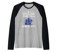 America Spilling The Tea Since 1773 American History Teacher Camiseta Manga Raglan