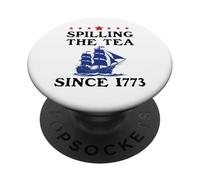 America Spilling The Tea Since 1773 American History Teacher PopSockets PopGrip Adhesivo