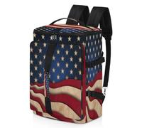America Sport - Mochila de lona para hombres y mujeres, bolsa de fin de semana del 4 de julio con compartimento para zapatos, bolsa de noche de 47.5 L para deportes, gimnasio, viajes, color, 47.5L,