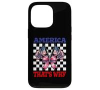 America That's Why 4 of July USA American Flag Patriotic Carcasa para iPhone 13 Pro