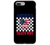 America That's Why 4 of July USA American Flag Patriotic Carcasa para iPhone 7 Plus/8 Plus