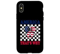 America That's Why 4 of July USA American Flag Patriotic Carcasa para iPhone X/XS