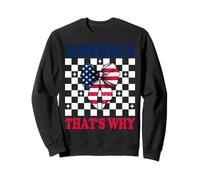 America That's Why 4 of July USA American Flag Patriotic Sudadera