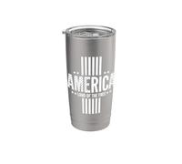 América Tierra de los Libres Vaso térmico de acero inoxidable de doble pared