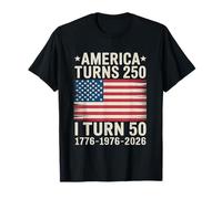America Turns 250 I Turn 50 1976 50th Birthday 4th of July Camiseta