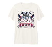 America Turns 250 I Turn 50 Since 50th Birthday Camiseta Premium