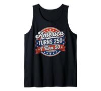 America Turns 250 I Turn 50 Since 50th Birthday Retro Camiseta sin Mangas