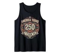 America Turns 250 I Turn 50 Since 50th Birthday Vintage Camiseta sin Mangas