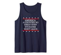América un país Tan Grande Incluso es Haters USA Flag Patriot Camiseta sin Mangas
