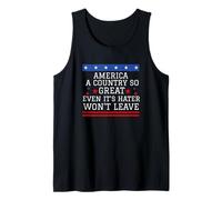 América un país Tan Grande Incluso es Haters USA Flag Patriot Camiseta sin Mangas