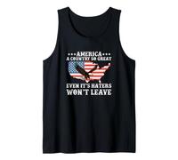 América un país Tan Grande Incluso es Haters USA Flag Patriot Camiseta sin Mangas