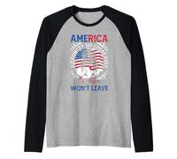 América Un país Tan Grande Que Incluso Sus Hijos no dejarán la Bandera Camiseta Manga Raglan