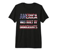 America Was Built by Immigrants Derechos de los Refugiados Camiseta Premium