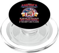 America We Love Dogs Greyhound Dog and Beer 4th of July PopSockets PopGrip para MagSafe