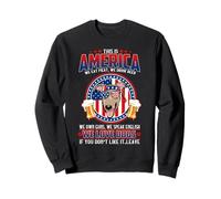 America We Love Dogs Greyhound Dog and Beer 4th of July Sudadera