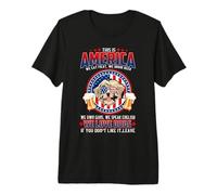 America We Love Dogs Havanese Dog and Beer 4th of July Camiseta Premium